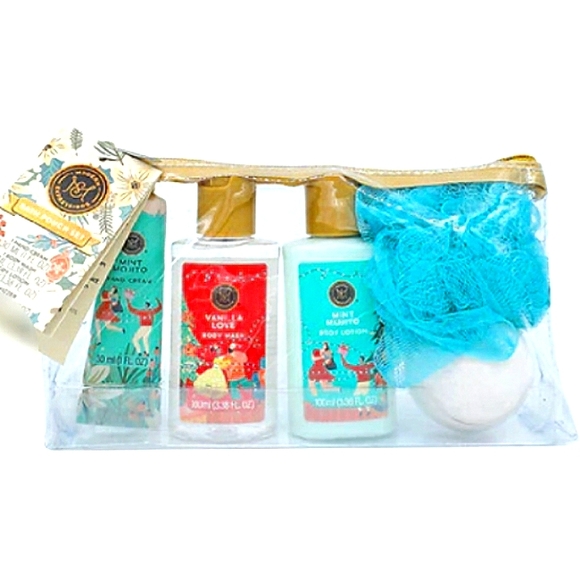 NWT Modern Expressions Bath Pouch 5 Pc. Giftset - Picture 1 of 8